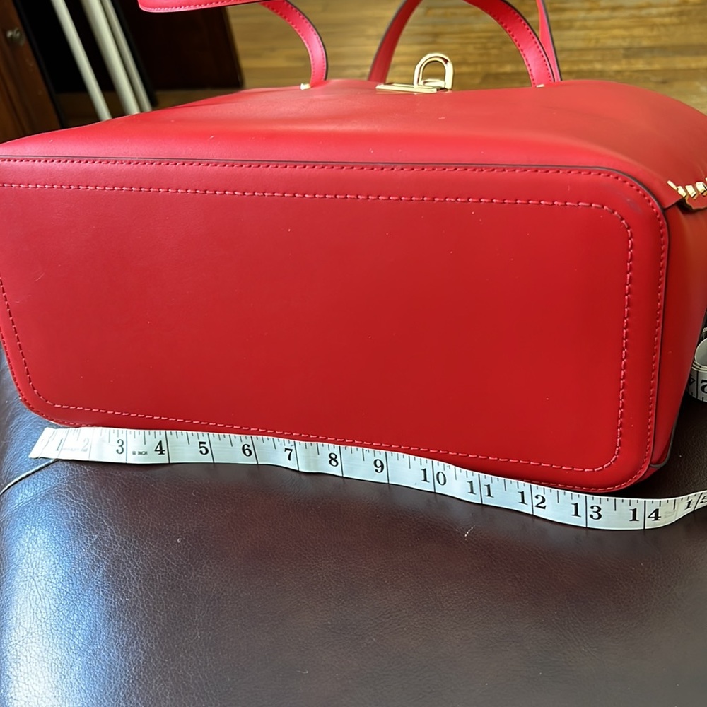 Michael Kors Manhattan Large Tote Leather Red Flame - Picture 11 of 13